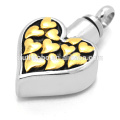 High Polish Urn Pendant Stainless Steel Ash Jewelry Always In My Heart Cremation Wholesale Pendant Necklace Gold Fill Pendant